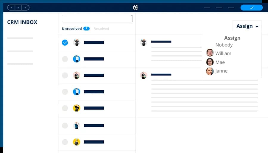The Brevo Conversations inbox: the chat list beside the contact and campaign history