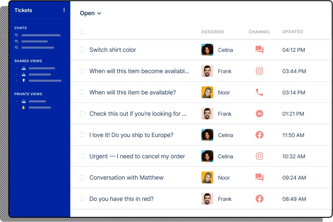 Screenshot of the Gorgias workspace